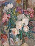 Picture written by artist Alexander Alyoshin 'Peonies'. Size of the file -        94,4 KB. Painting. Watercolors. Still life.