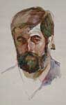 Picture written by artist Alexander Alyoshin 'Portrait Timur'. Size of the file - 31,7 KB. Painting. Watercolors. Portrait.