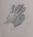 Drawing of the artist Alexander Alyoshin 'Hand'. Size of the file - 29,9 KB. Graphics. Drawing.