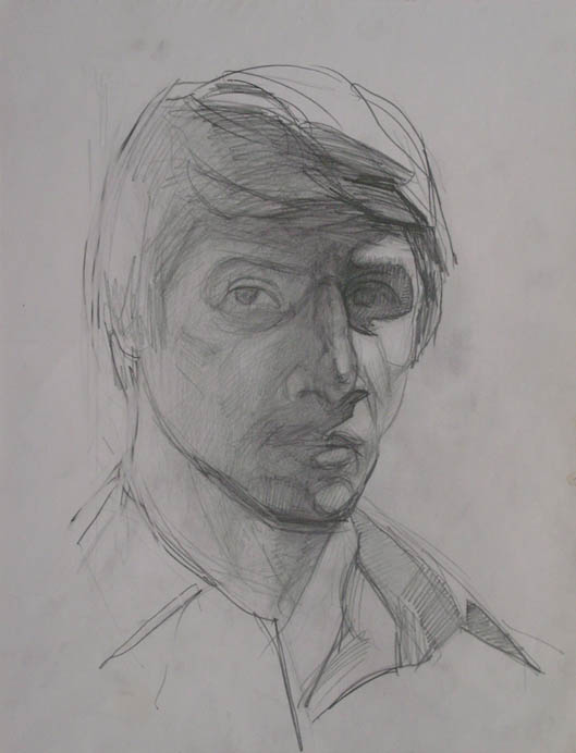* Alexander Alyoshin - russian artist * Graphics * Self-portraits * Pencil drawing - self-portrait 1 *