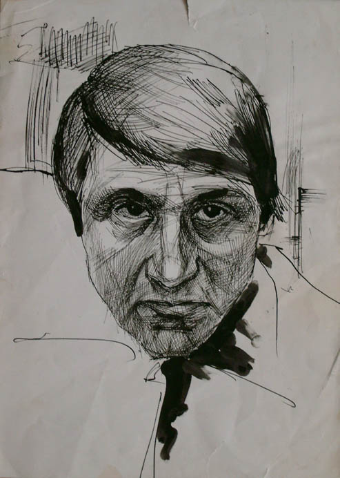 * Alexander Alyoshin - russian artist * Graphics * Self-portraits * Pencil drawing - self-portrait 2 *