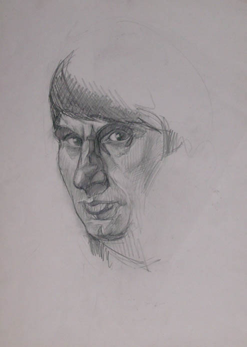 * Alexander Alyoshin - russian artist * Graphics * Self-portraits * Pencil drawing - self-portrait 8 *