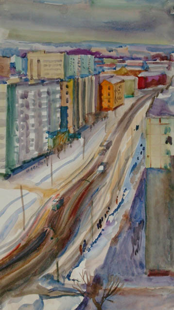* Alexander Alyoshin - russian artist * Painting * Watercolors * Landscape - city *