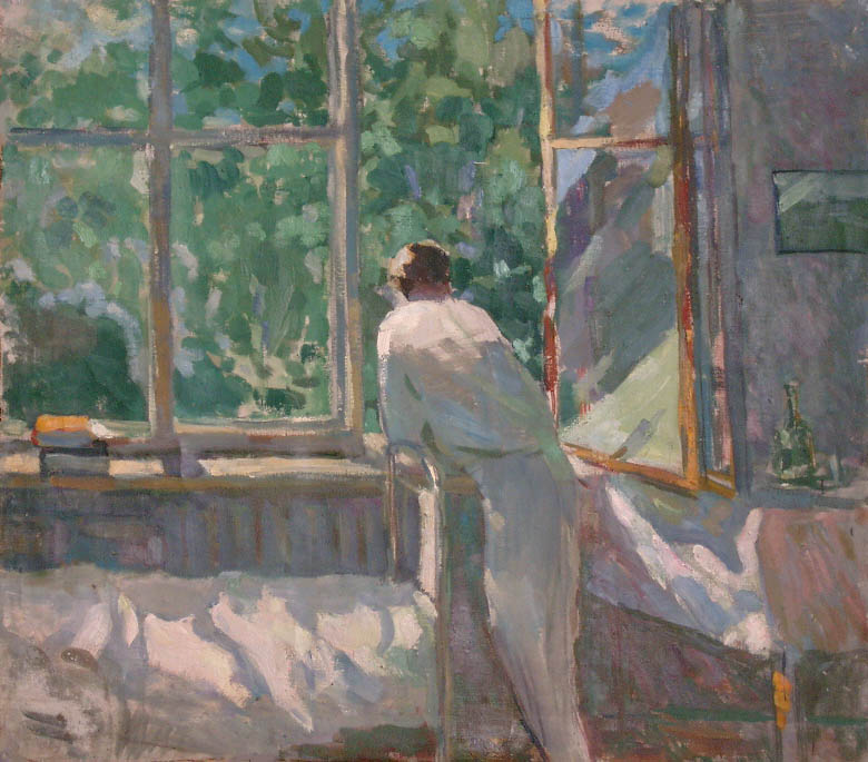 * Alexander Alyoshin - russian artist * Painting * Canvas * Landscape - beside window *