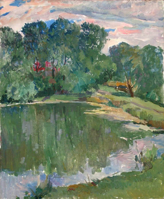 * Alexander Alyoshin - russian artist * Painting * Canvas * Landscape - pond *