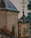 Картина кисти художника Александра Алёшина 'Неизвестная церковь 2'. Размер файла - 85,7 KB *Живопись* Картон