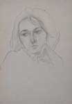 Графика*   Портрет художника Александра Алёшина 'Женский портрет 3'. Размер файла -    19,7 KB