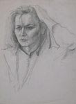 Графика*   Портрет художника Александра Алёшина 'Женский портрет 7'. Размер файла - 44,7 KB
