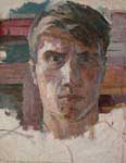 Picture written by artist Alexander Alyoshin 'Self-portrait'. Size of the file - 65,4 KB. Painting. Canvas. Self-portrait.