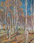 Picture written by artist Alexander Alyoshin 'Birch grove'. Size of the file -       106,2 KB. Painting. Canvas. Landscape.