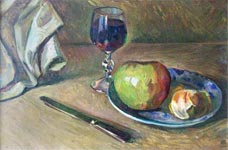 Picture written by artist Alexander Alyoshin 'Still life with goblet'. Size of the file - 119 KB. Painting. Canvas. Still life.
