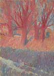 Picture written by artist Alexander Alyoshin 'Tree red colour'. Size of the file - 73,8 KB. Painting. Canvas. Landscape.